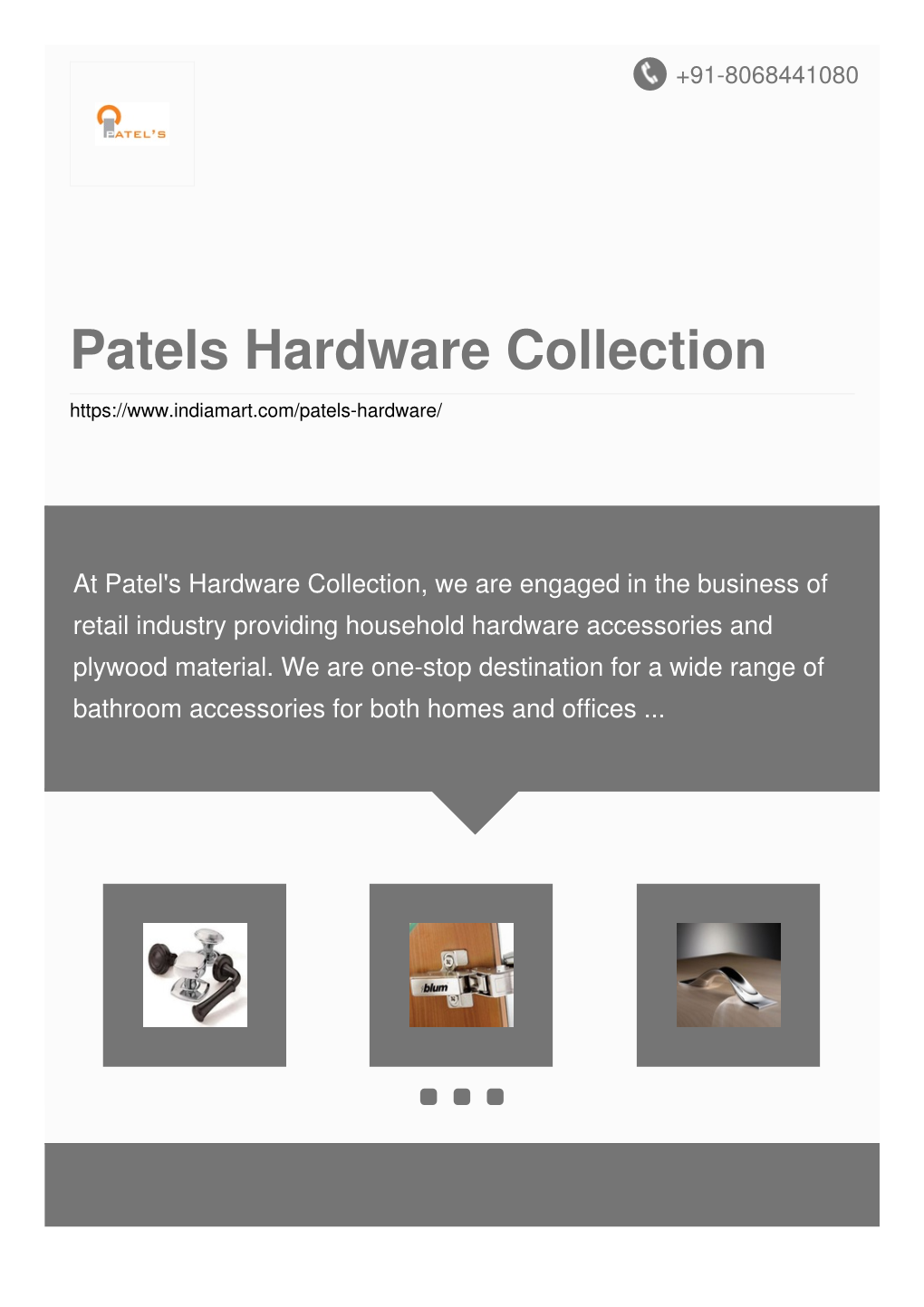 Patels Hardware Collection