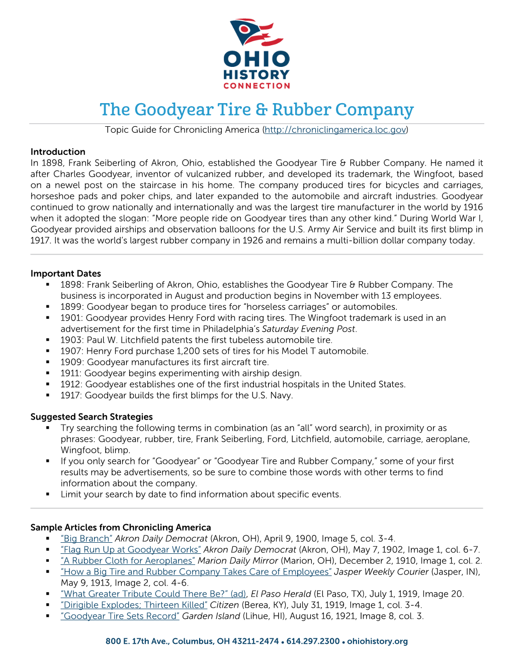 The Goodyear Tire & Rubber Company