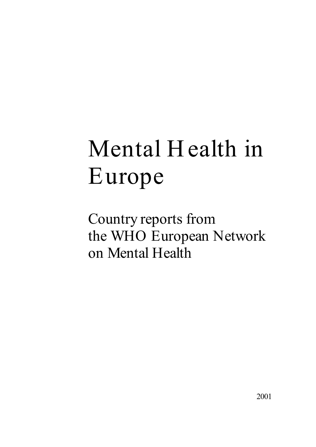 Mental Health in Europe