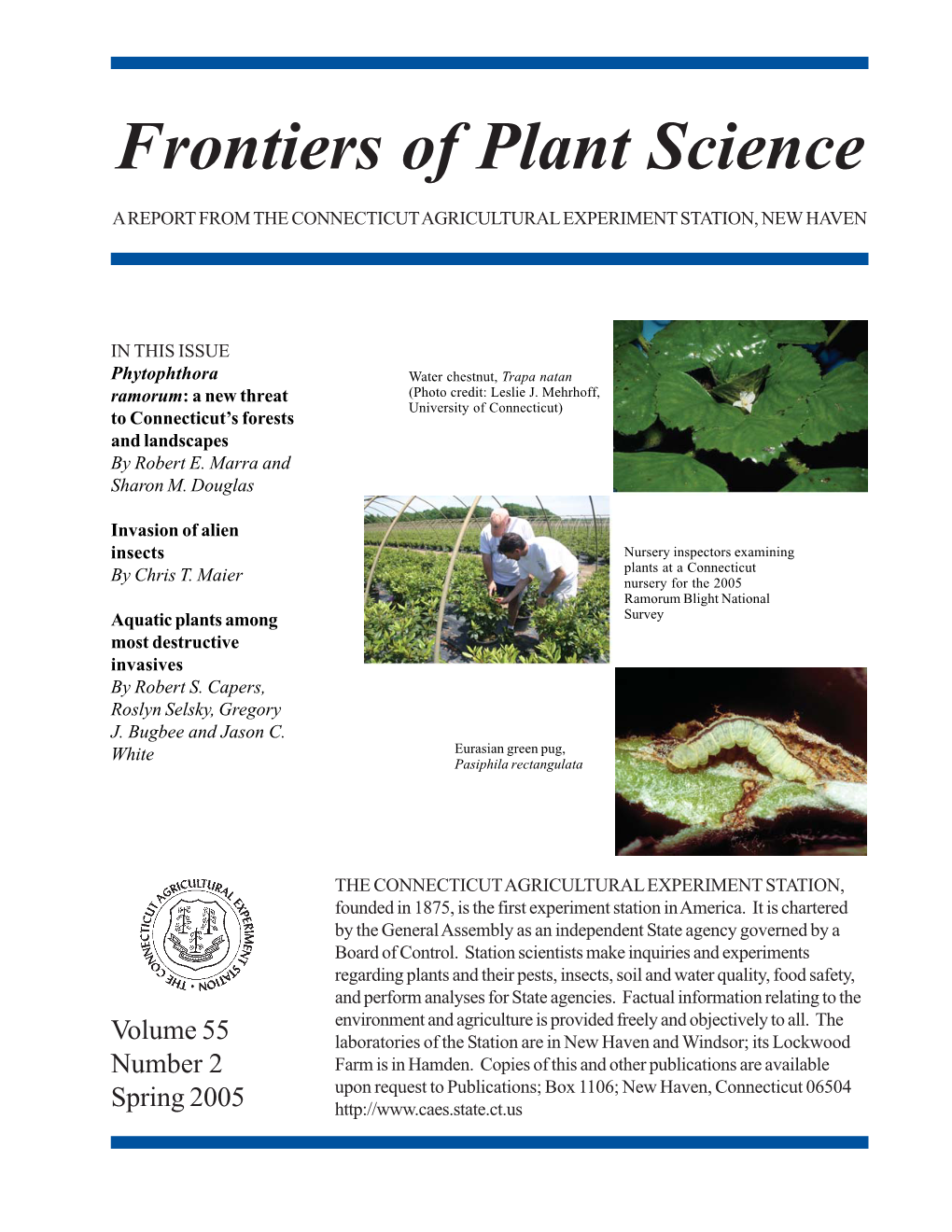 Frontiers of Plant Science