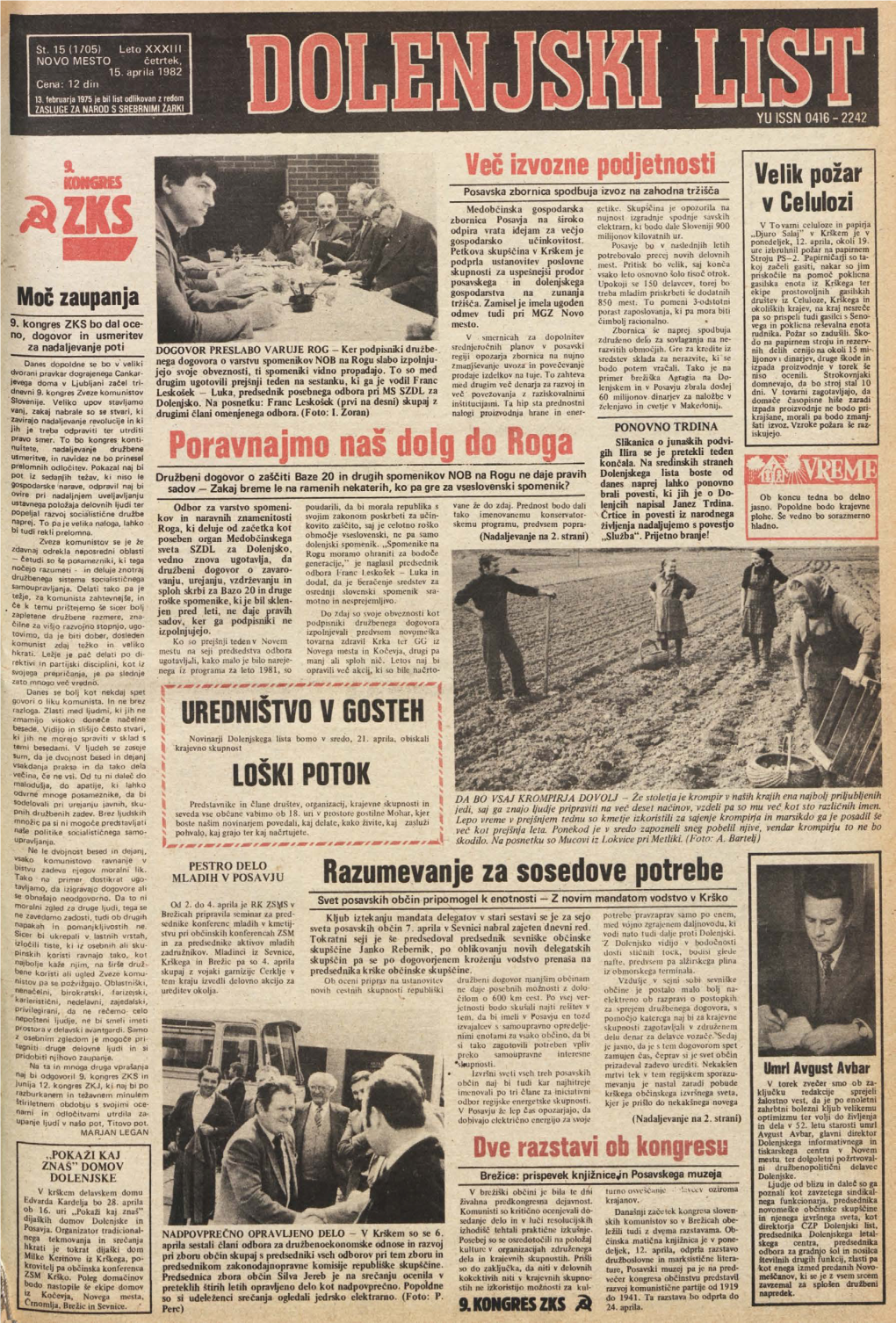 15. April 1982 (Št. 1705)