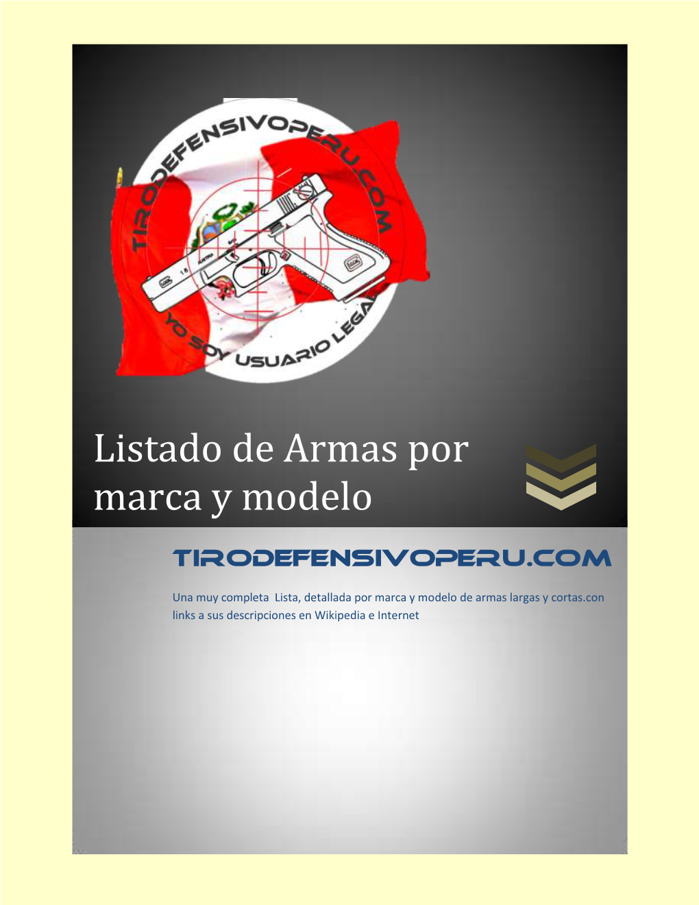 Listado De Armas Por Marca Y Modelo