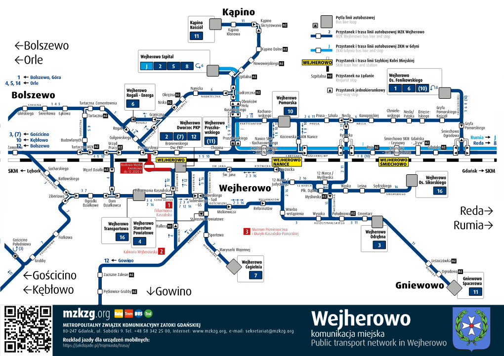 Wejherowo Szpital Graniczna Rewa - Bursztynowa ŁUGA Nowowiejskiego Nż D 6 Harcerska Nż M 146 (165) 365 J 2 5 8  Rewa - Bosmańska