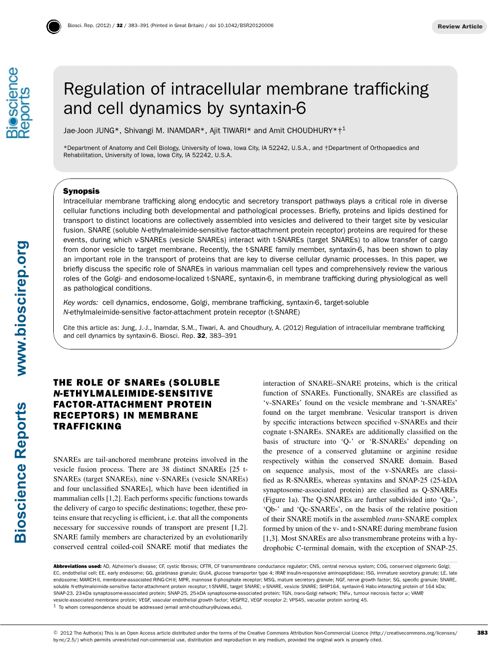 Regulation of Intracellular Membrane Trafficking and Cell Dynamics By