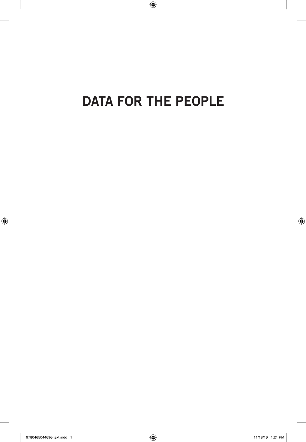 Data for the People