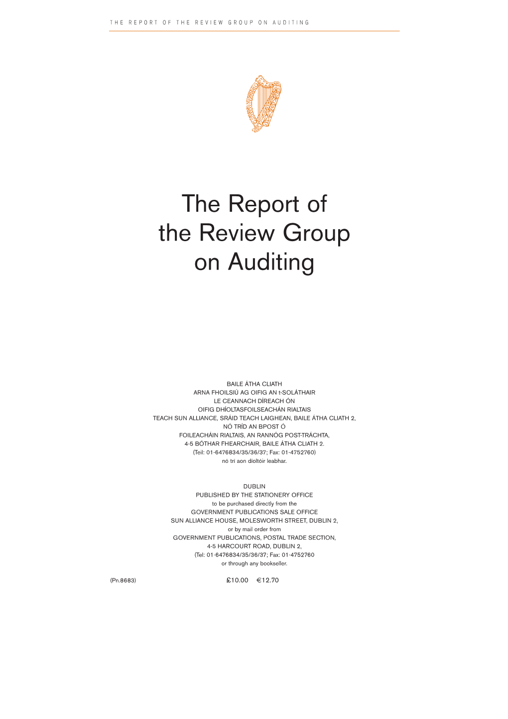 Report of the Review Group on Auditing