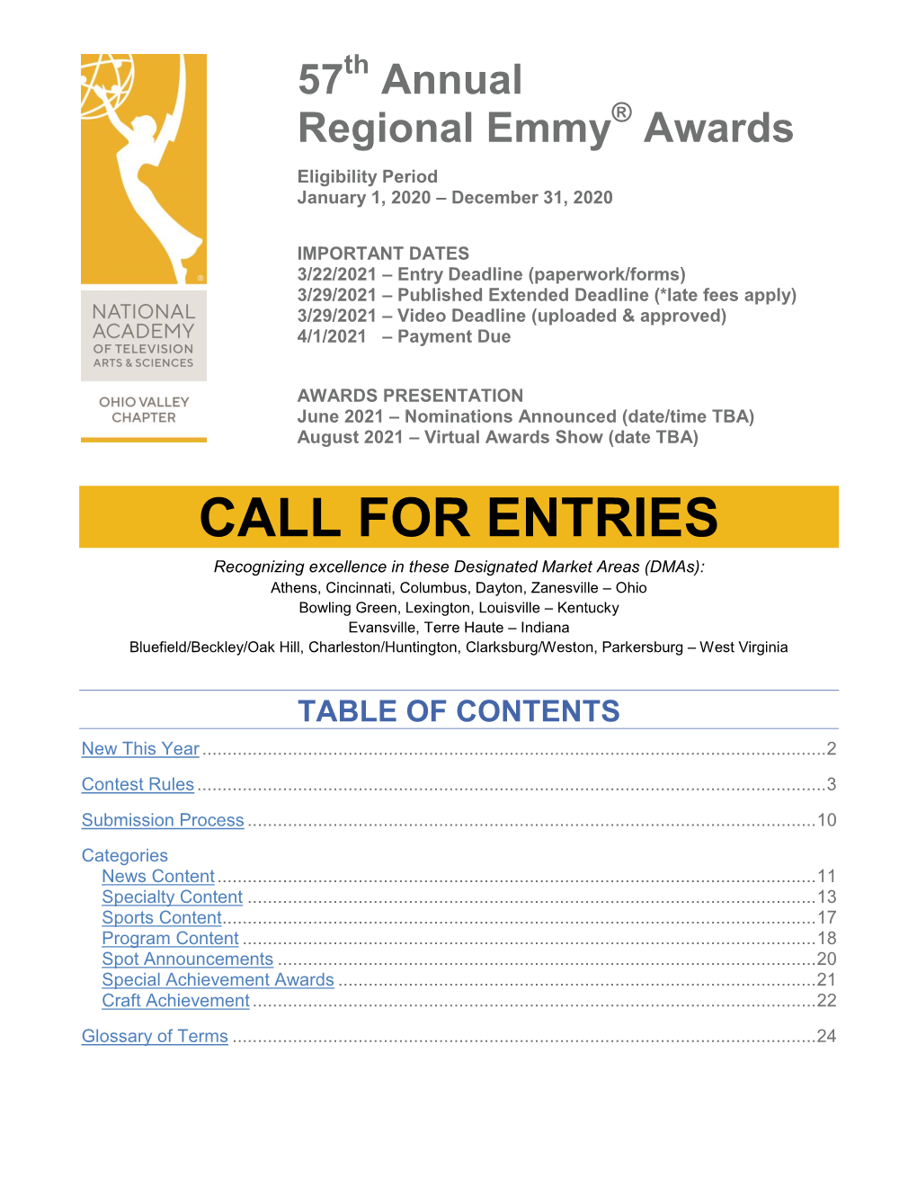 Call for Entries