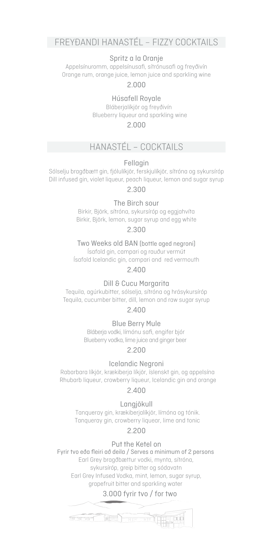 Freyðandi Hanastél – Fizzy Cocktails Hanastél