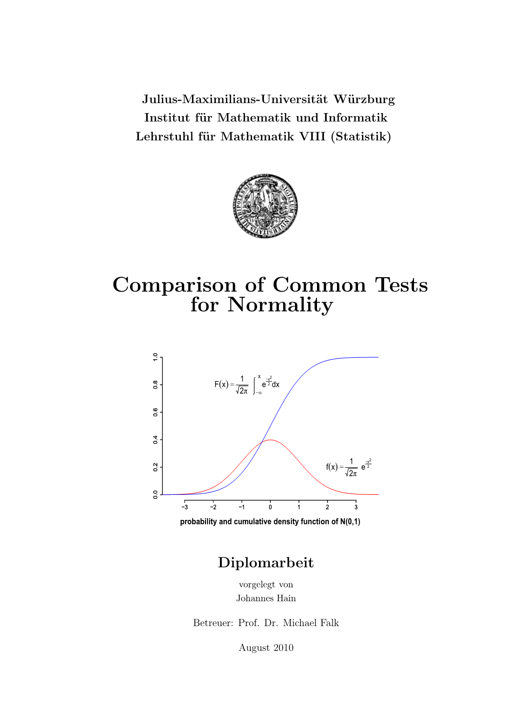 Comparison of Common Tests for Normality