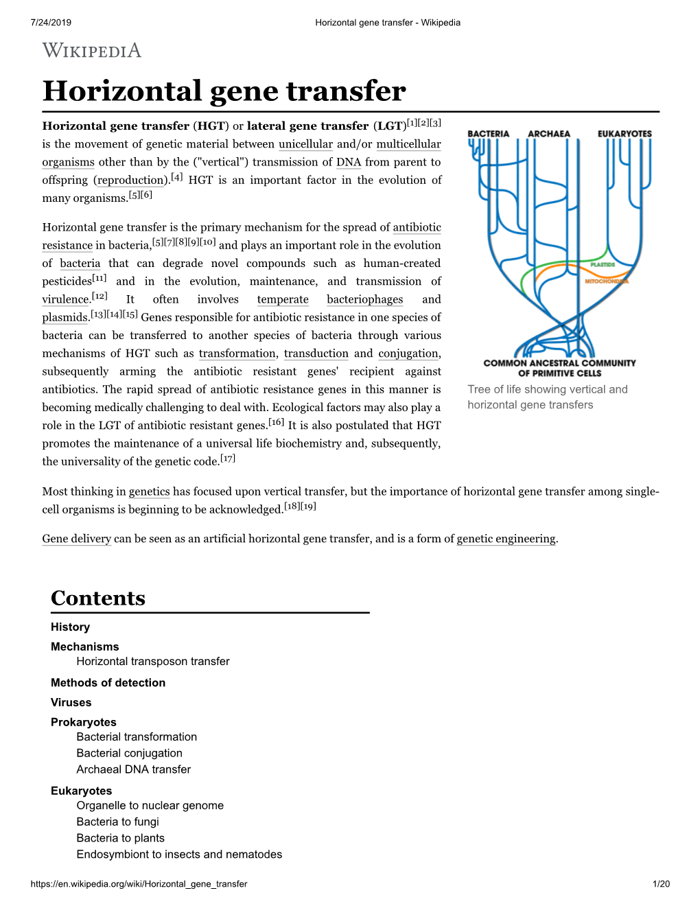 Horizontal Gene Transfer – Wikipedia