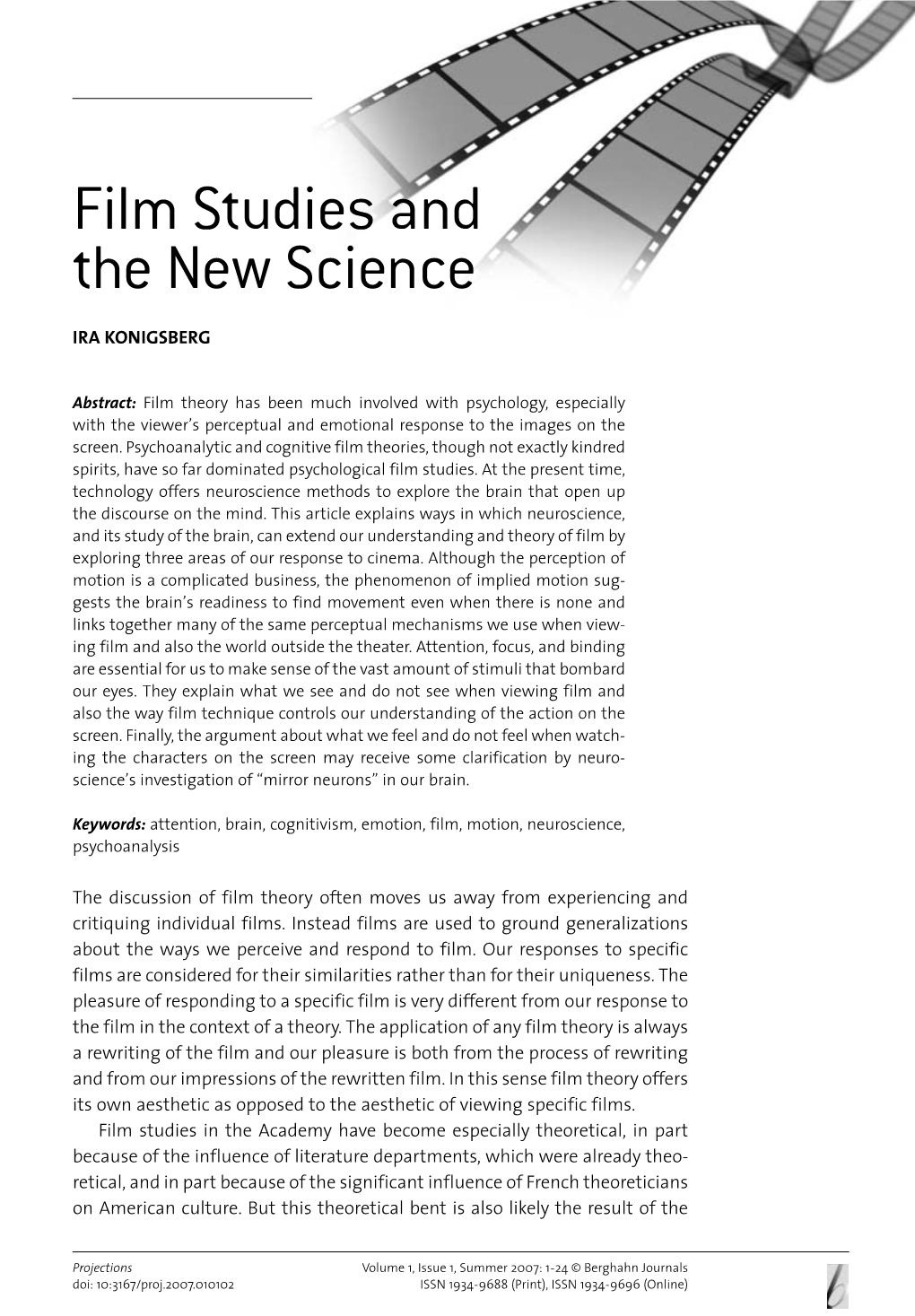 Film Studies and the New Science