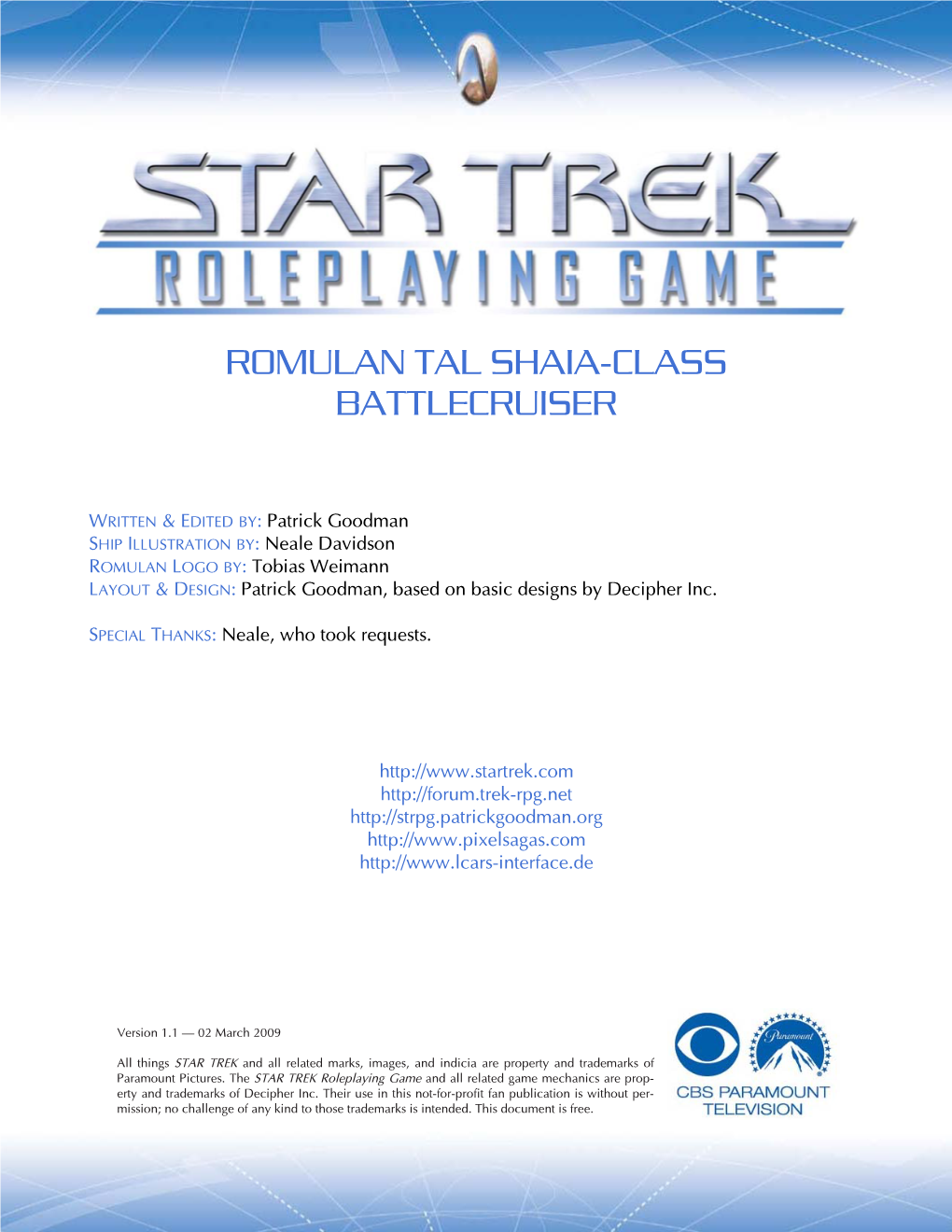 Romulan Tal Shaia-Class Battlecruiser