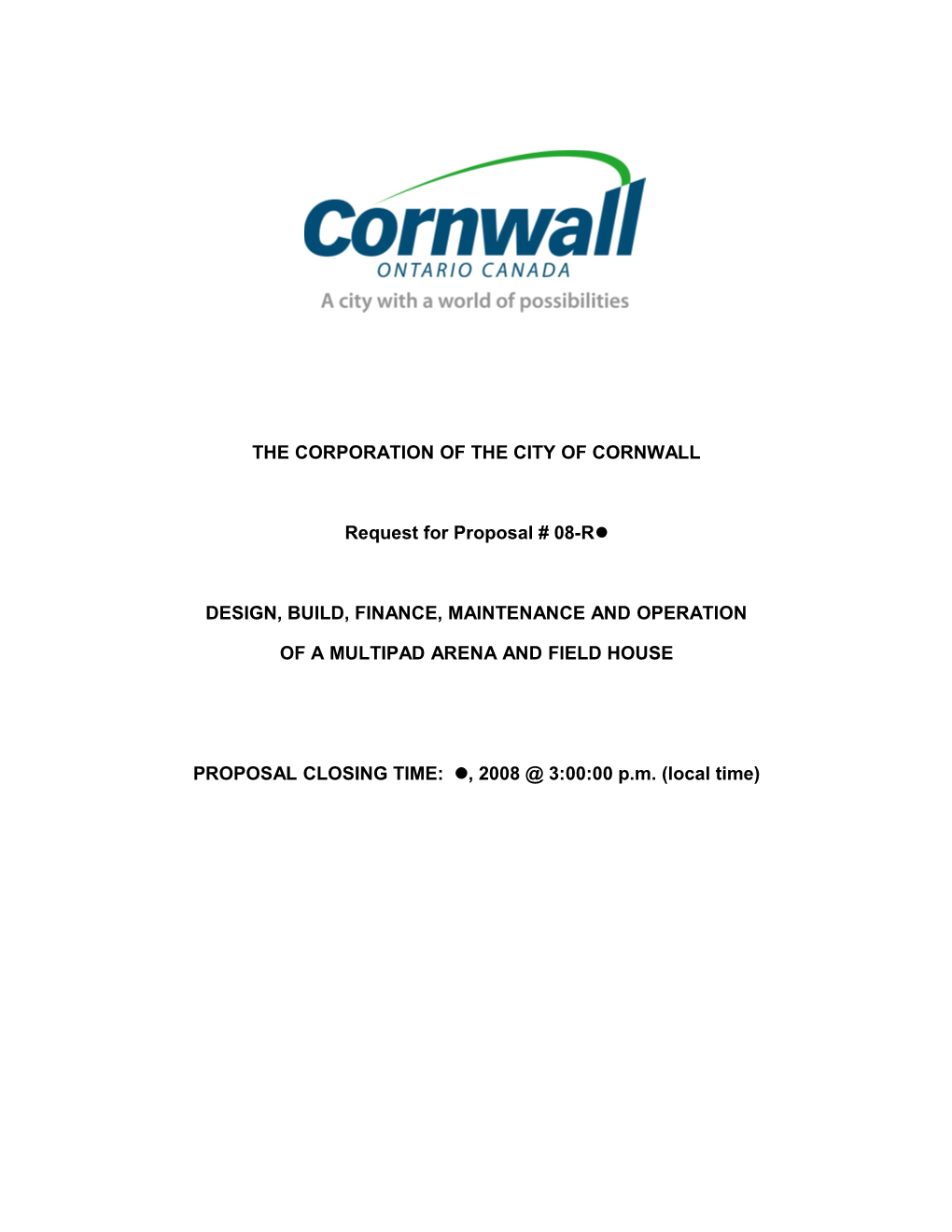 The Corporation of the City of Cornwall