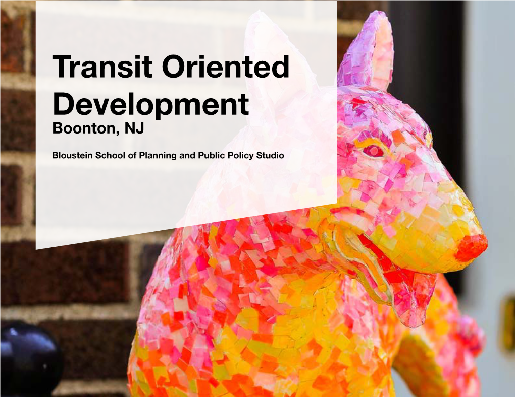 Transit Oriented Development Boonton, NJ