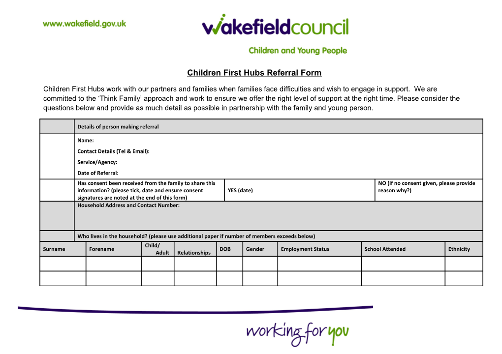 Children First Referral Form