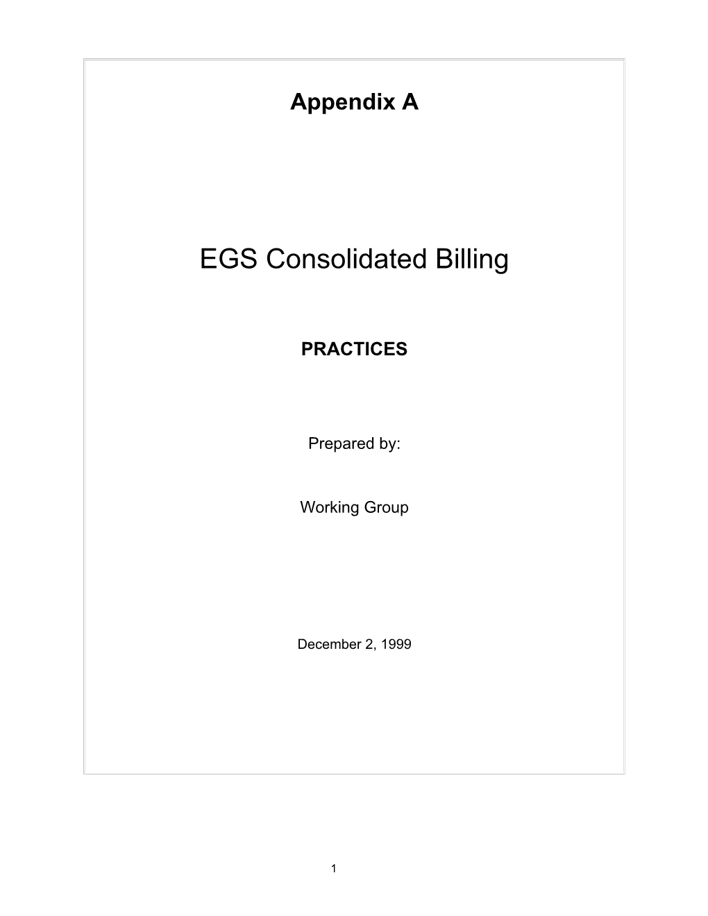 ESP Consolidated Billing