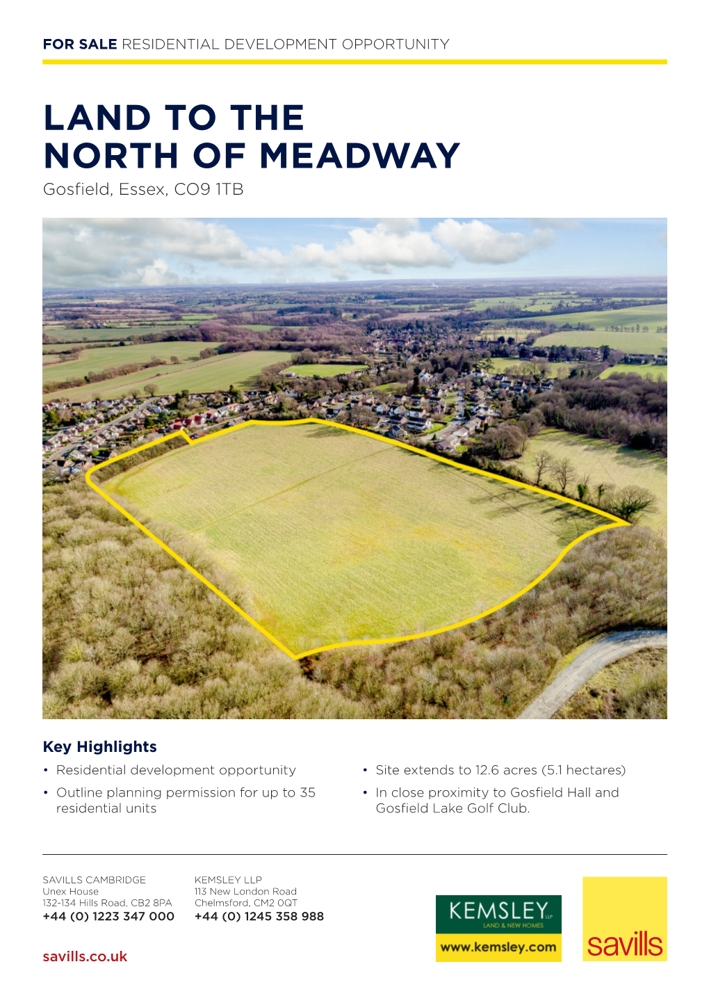 LAND to the NORTH of MEADWAY Gosfield, Essex, CO9 1TB