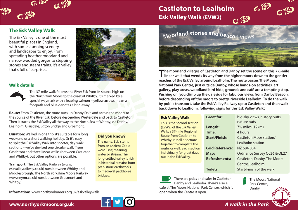 Castleton to Lealholm Esk Valley Walk (EVW2)