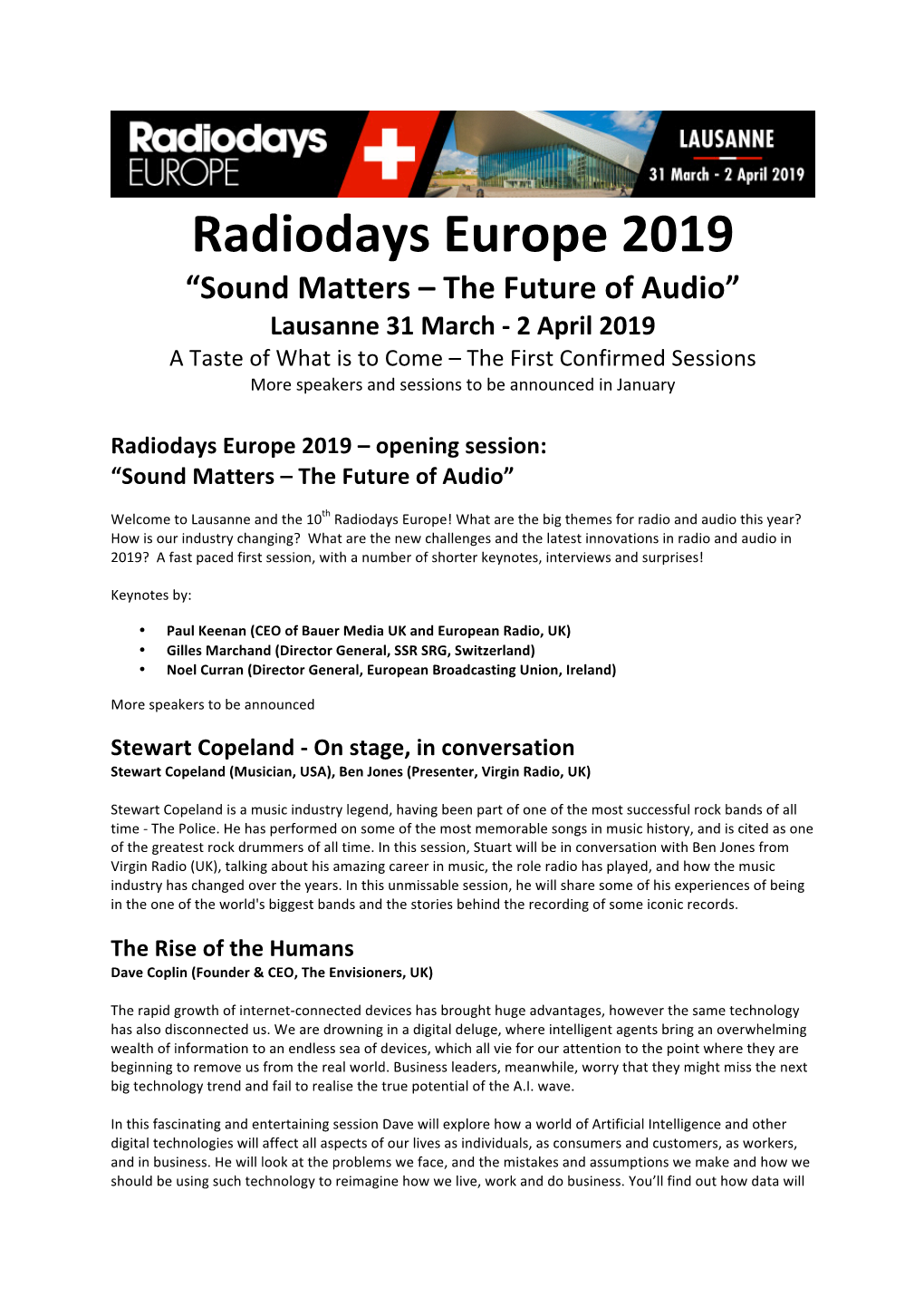 Radiodays Europe 2019