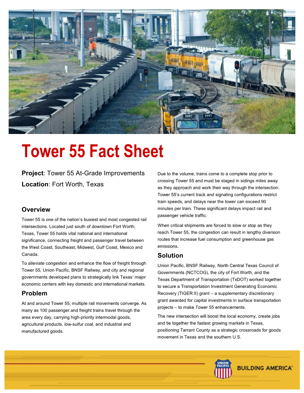 Tower 55 Fact Sheet