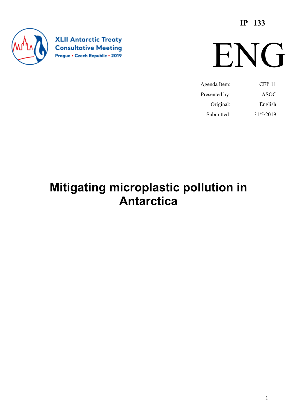 Mitigating Microplastic Pollution in Antarctica