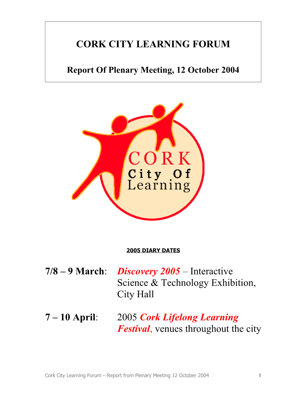 Cork City Learning Forum