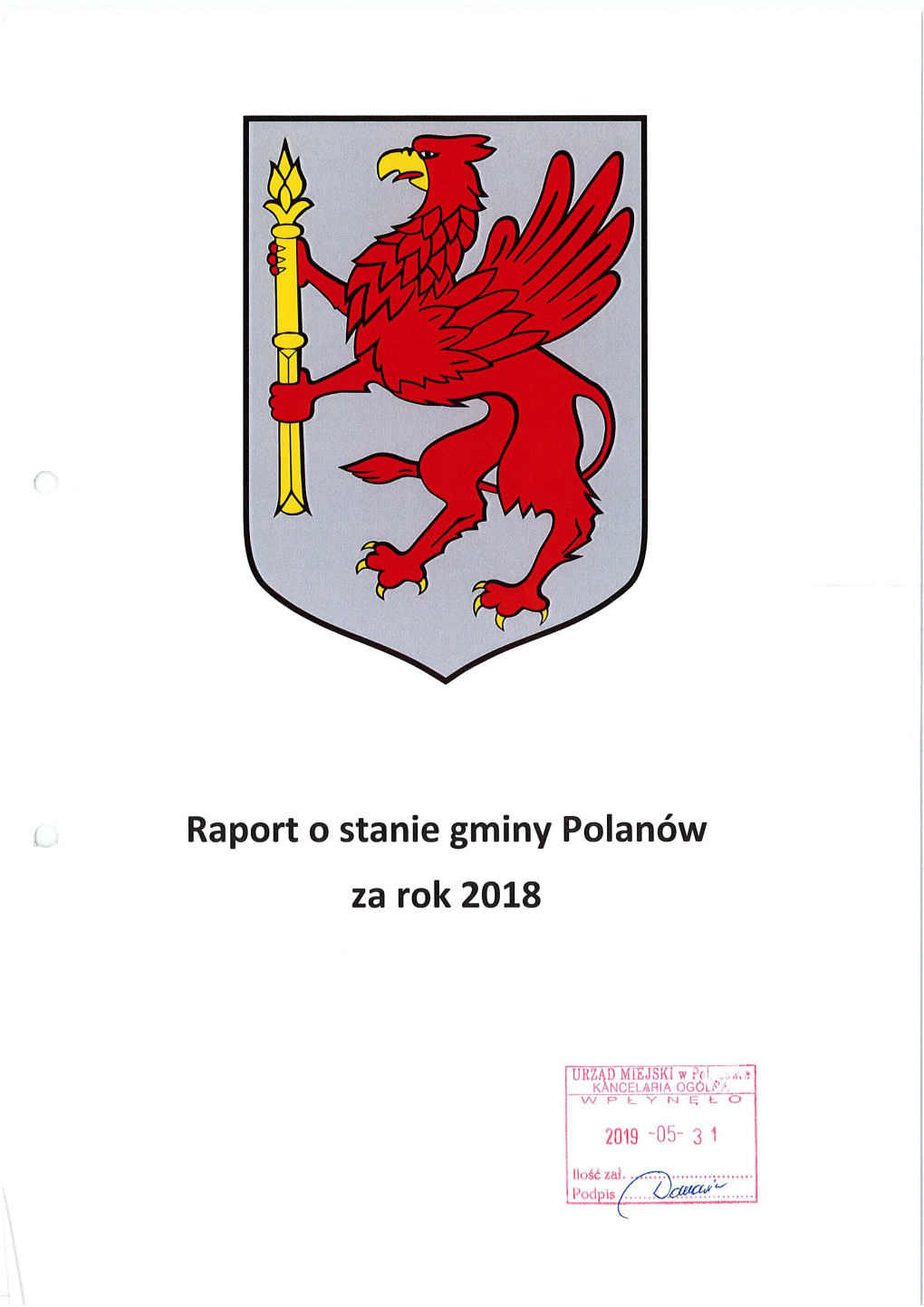 Raport O Stanie Gminy Polanów Za Rok 2018