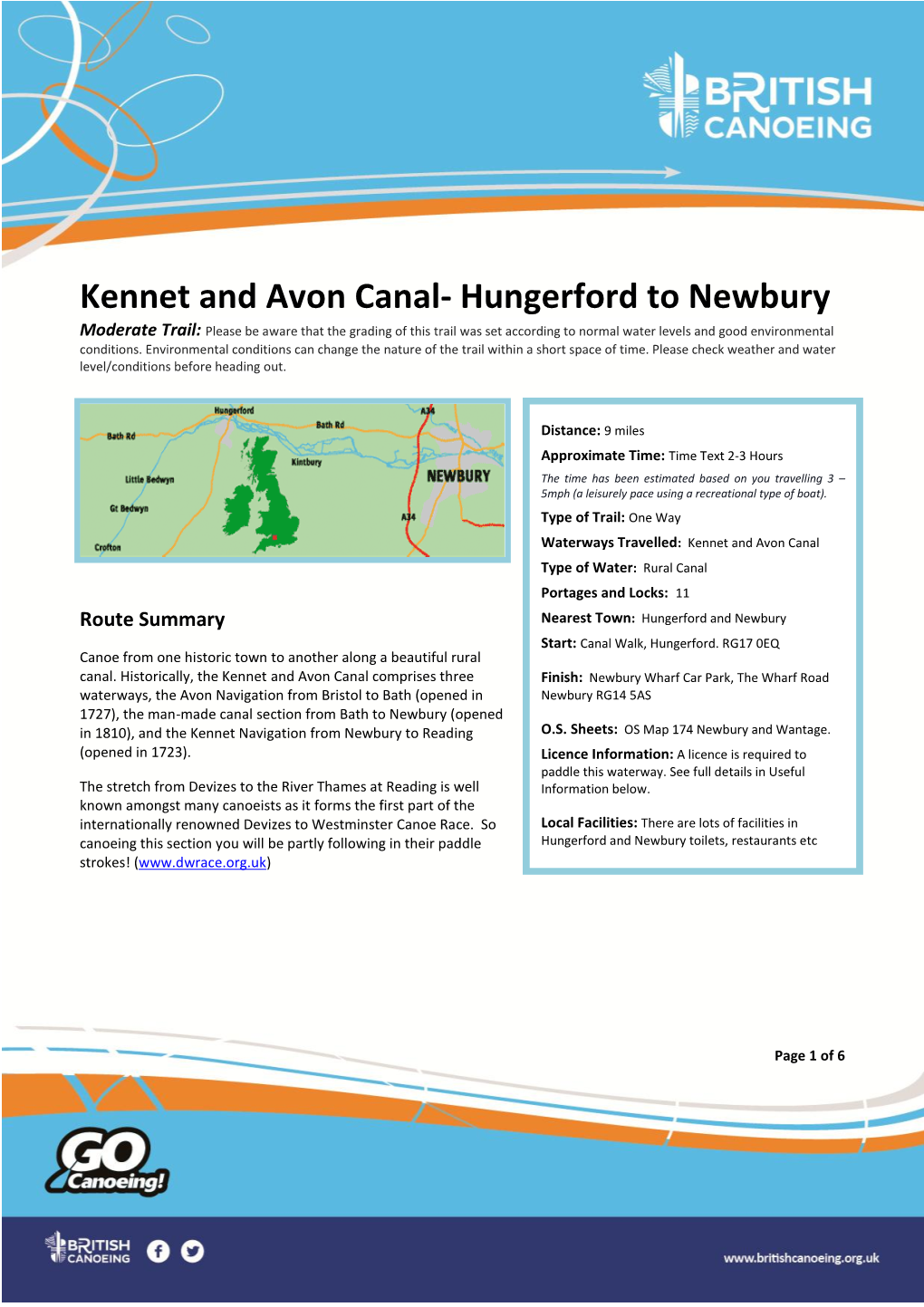 Kennet and Avon Canal- Hungerford to Newbury