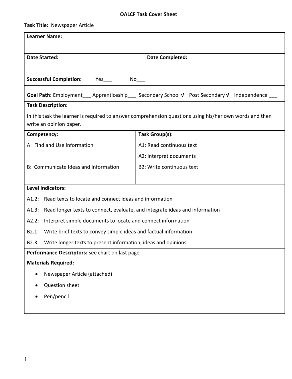 OALCF Task Cover Sheet s7