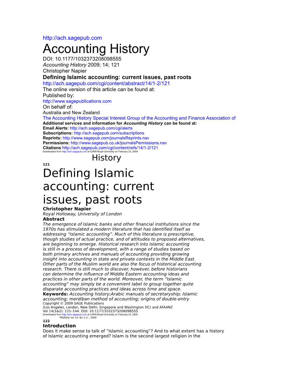 Accounting History