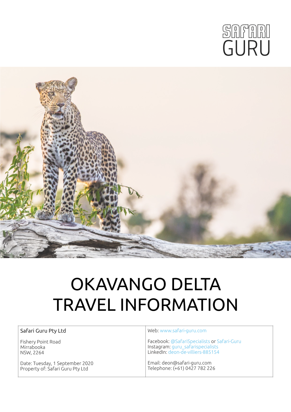 Okavango Delta Travel Information