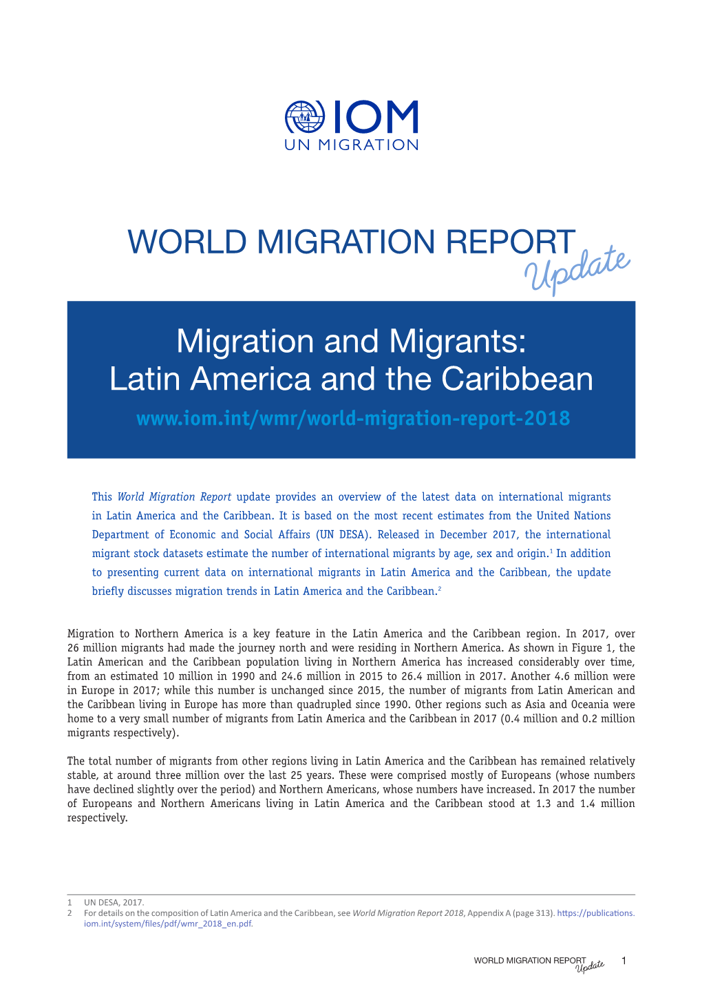 Migration and Migrants: Latin America and the Caribbean