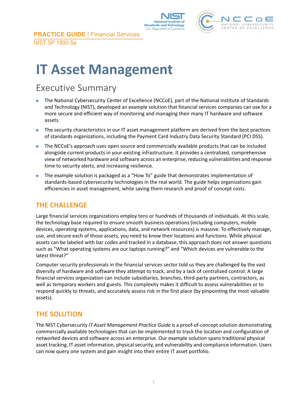 IT Asset Management Executive Summary