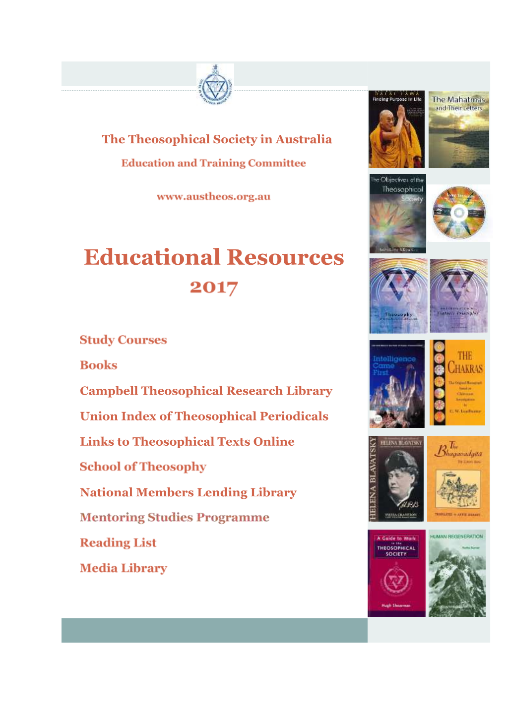 Educational Resources 2017 Introductory Note