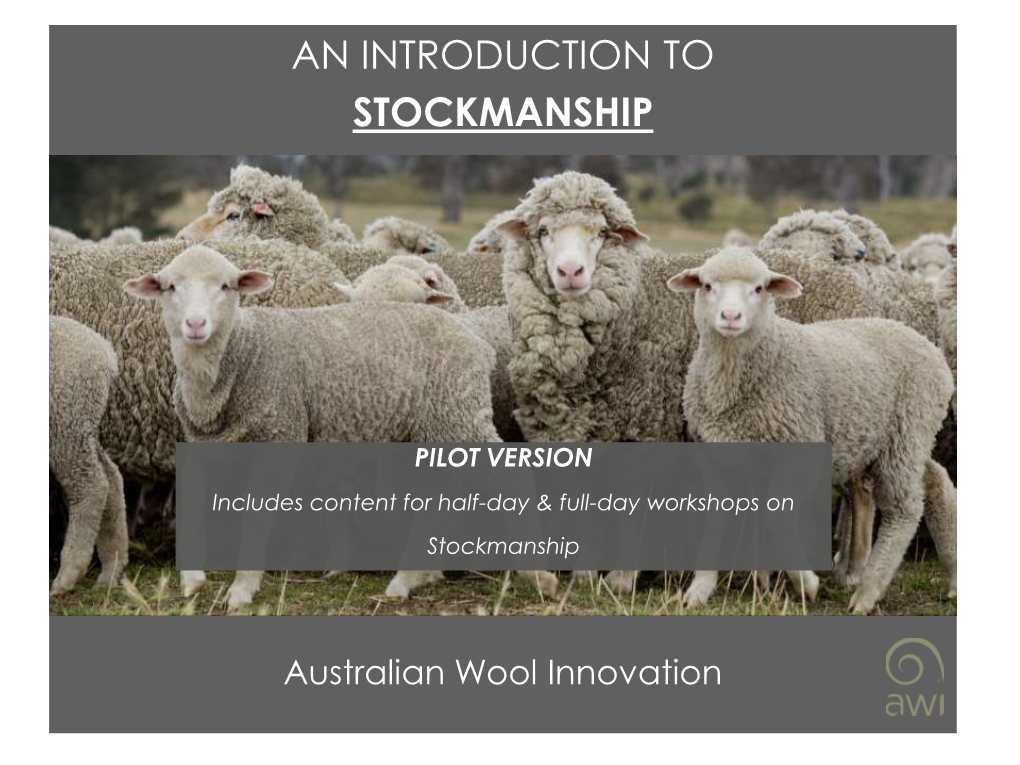 An Introduction to Stockmanship