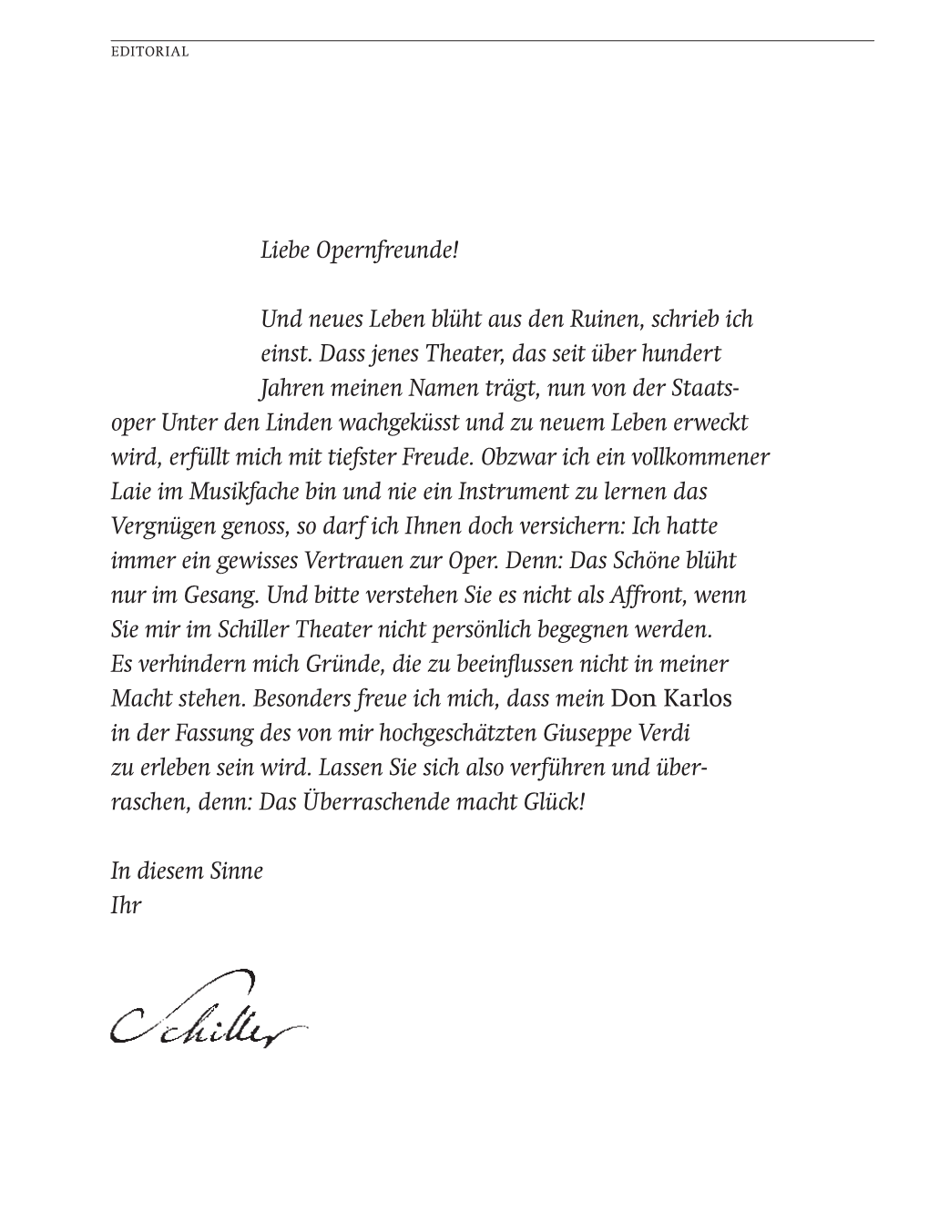 Und Neues Leben Blüht Aus Den Ruinen, Schrieb Ich Einst. Dass