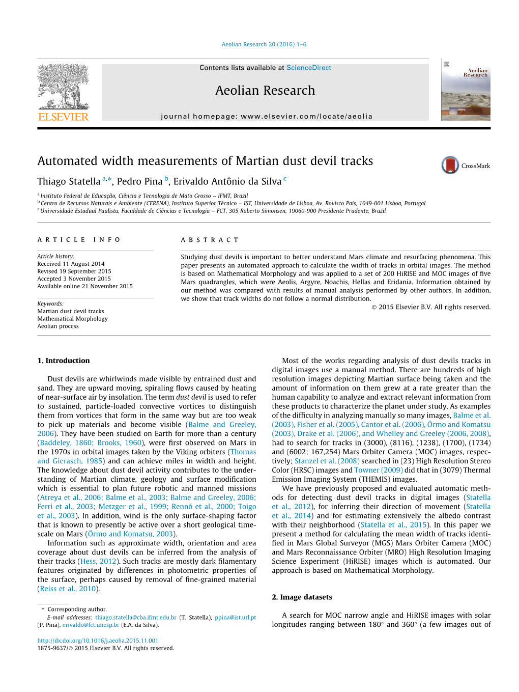 Automated Width Measurements of Martian Dust Devil Tracks