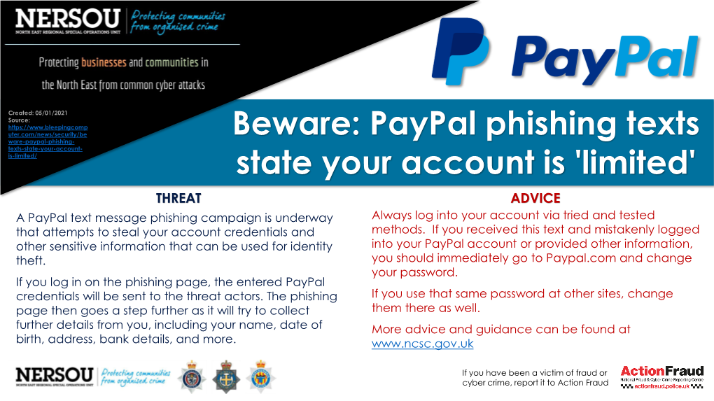 Beware: Paypal Phishing Texts State Your Account Is 'Limited'