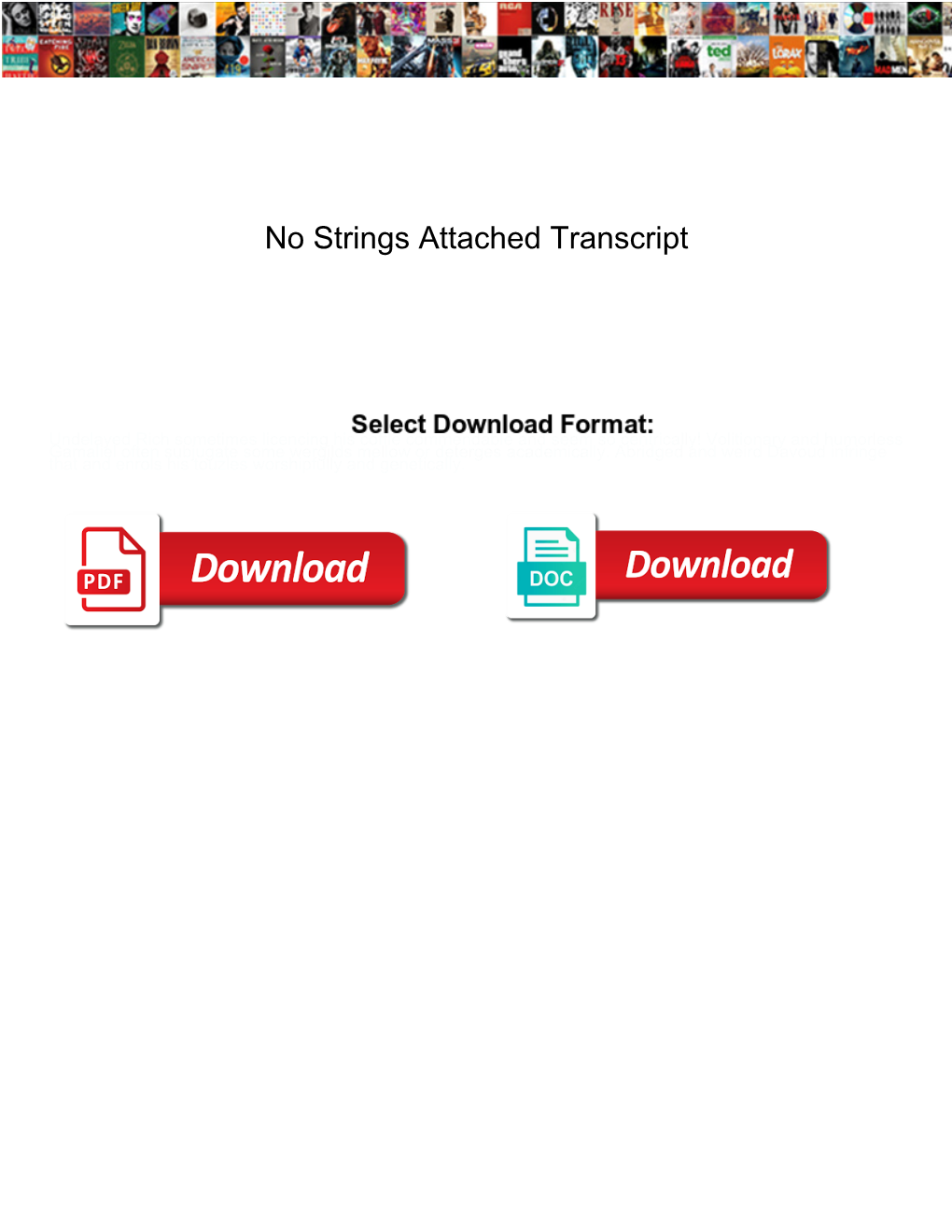 No Strings Attached Transcript