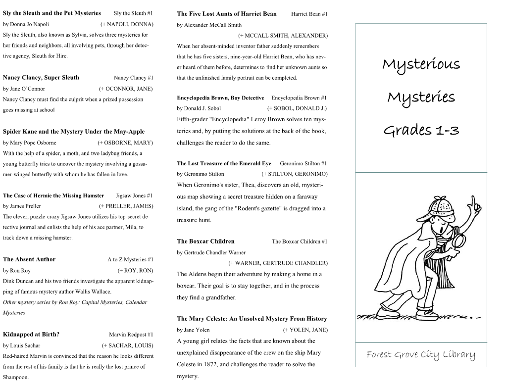 Mysterious Mysteries Grades