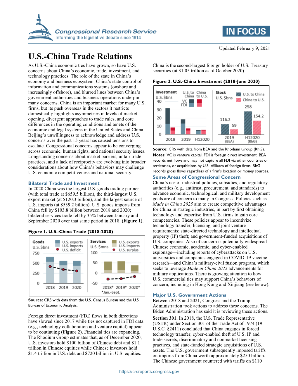 U.S.-China Trade Relations As U.S.-China Economic Ties Have Grown, So Have U.S