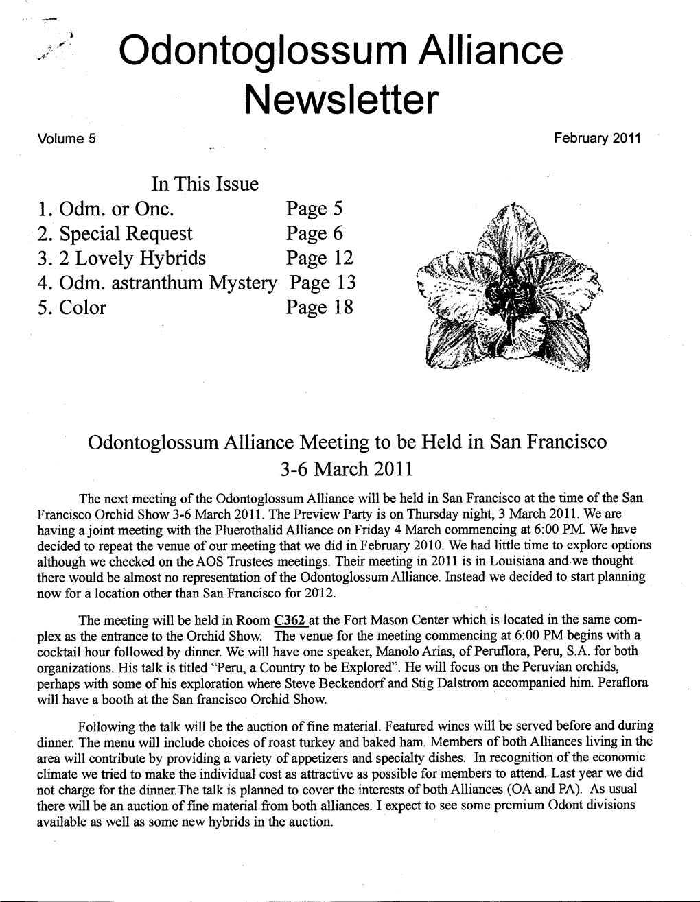 February 2011 Newsletter