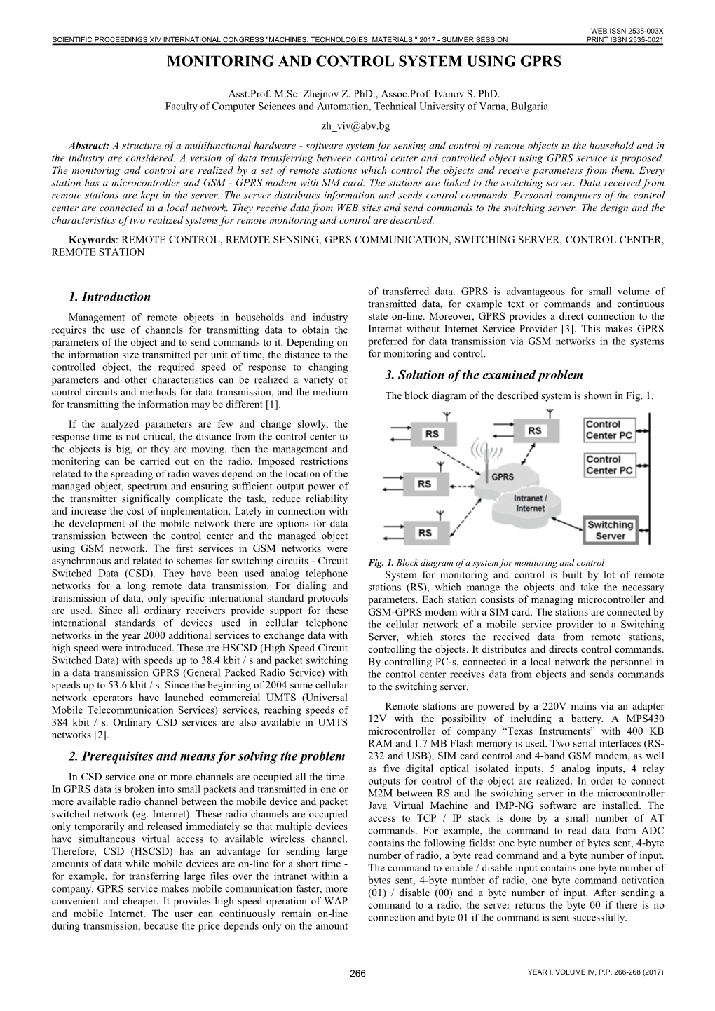 Monitoring and Control System Using Gprs