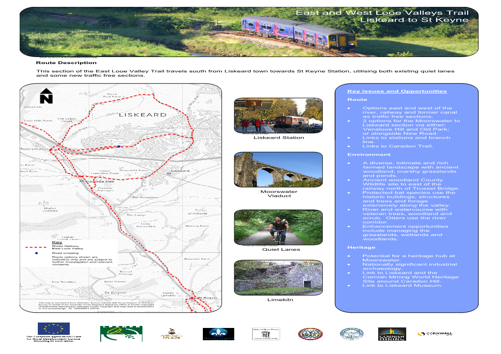 East and West Looe Valleys Trail Liskeard to St Keyne