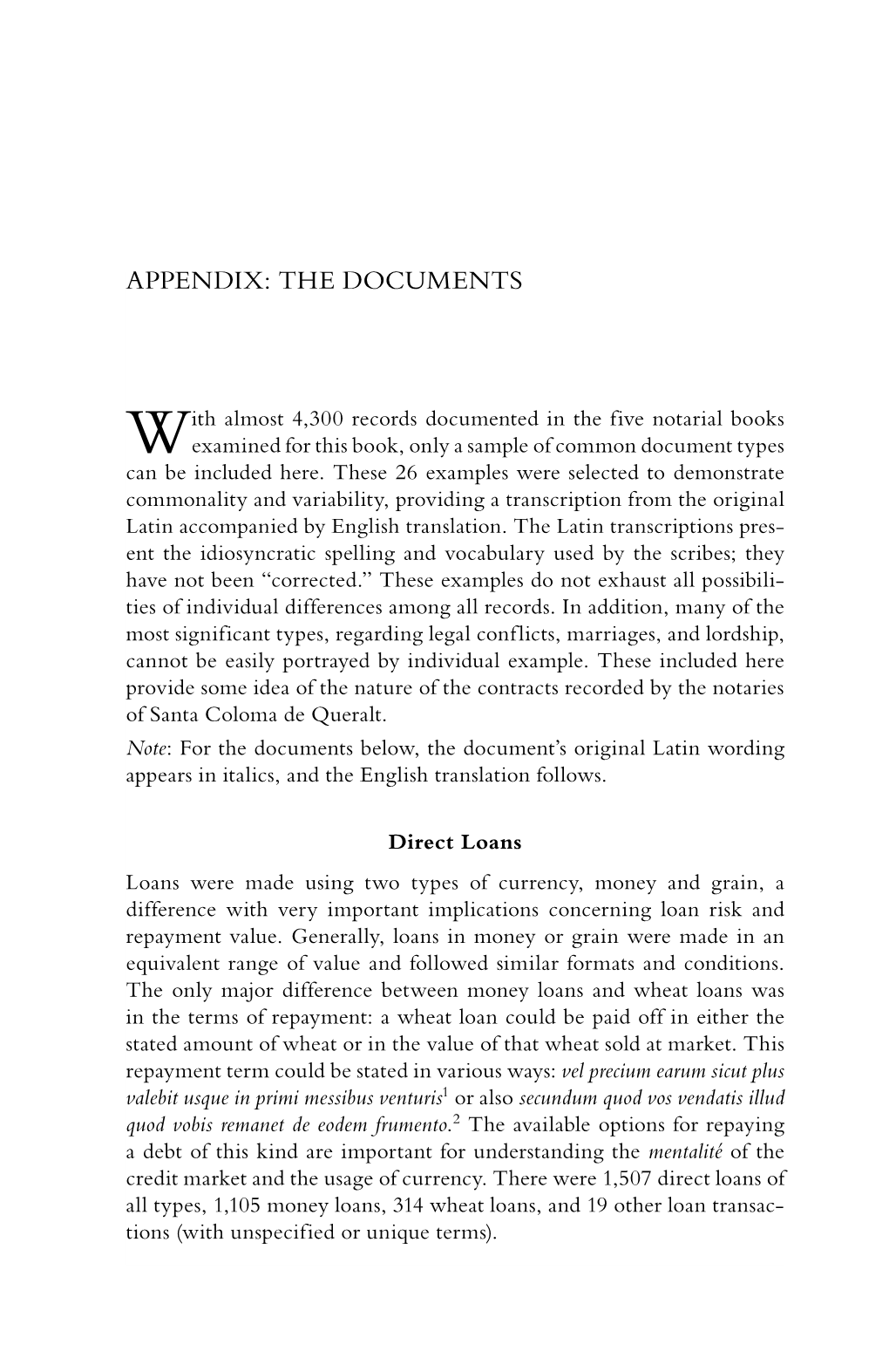 Appendix: the Documents
