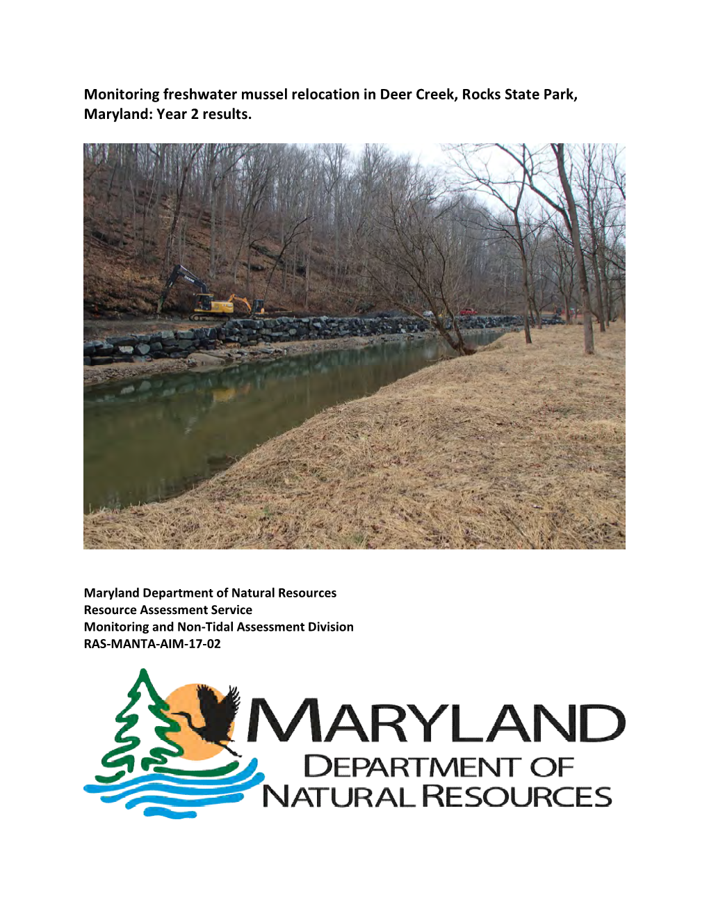 Monitoring Freshwater Mussel Relocation in Deer Creek, Rocks State Park, Maryland: Year 2 Results