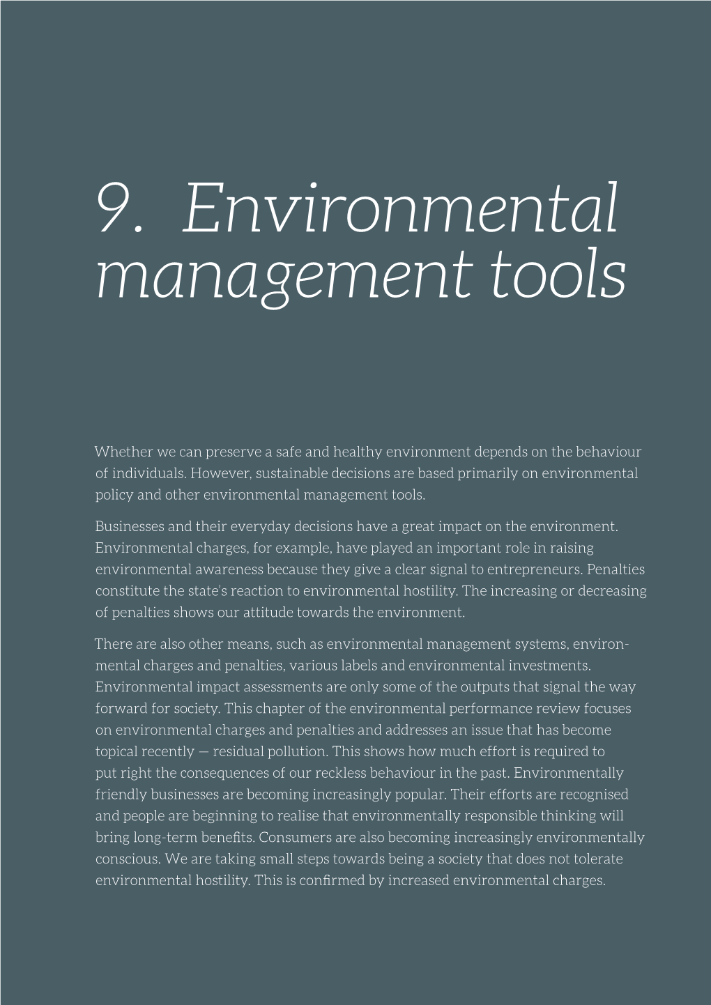 9. Environmental Management Tools