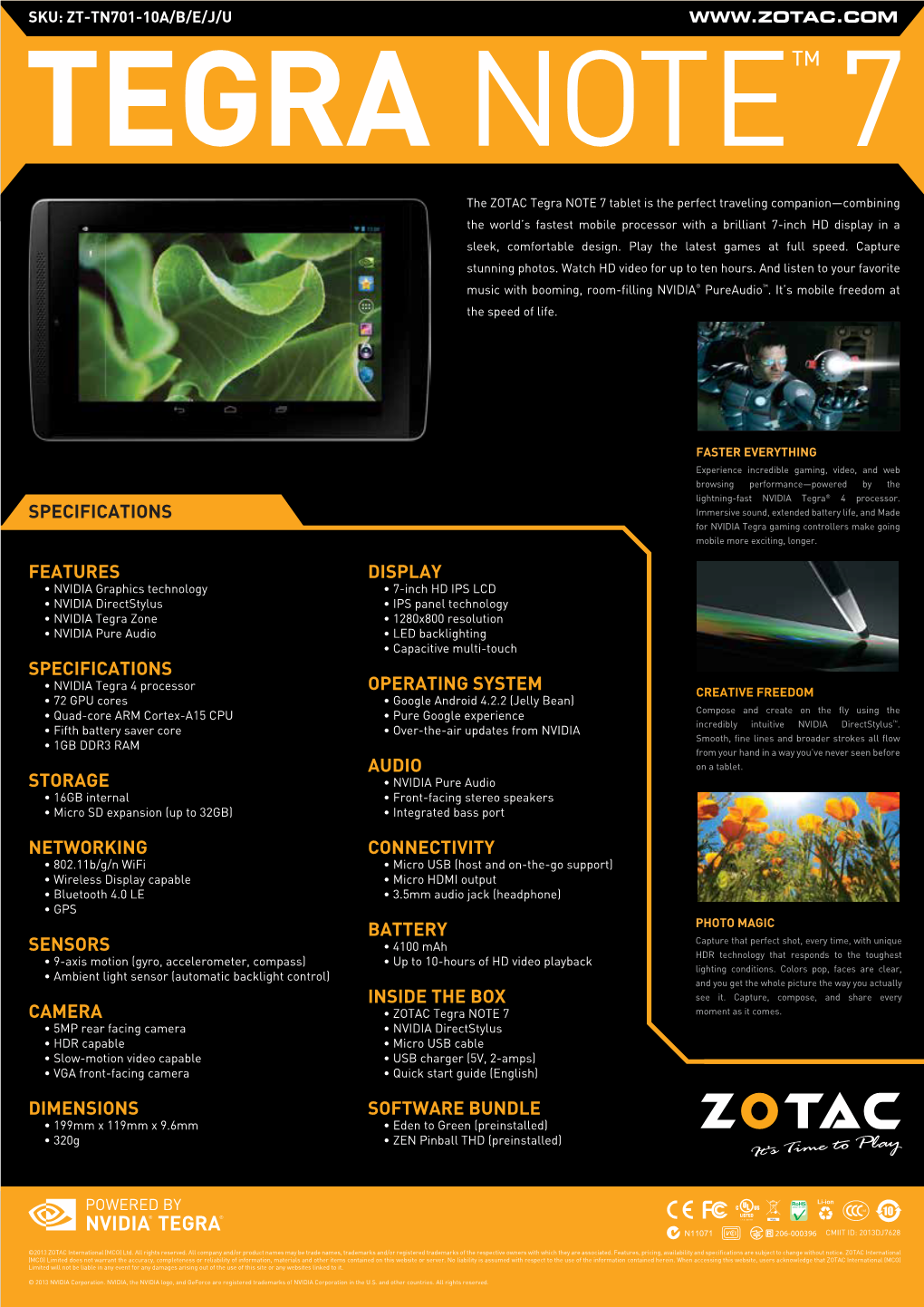 Features Specifications Storage Networking