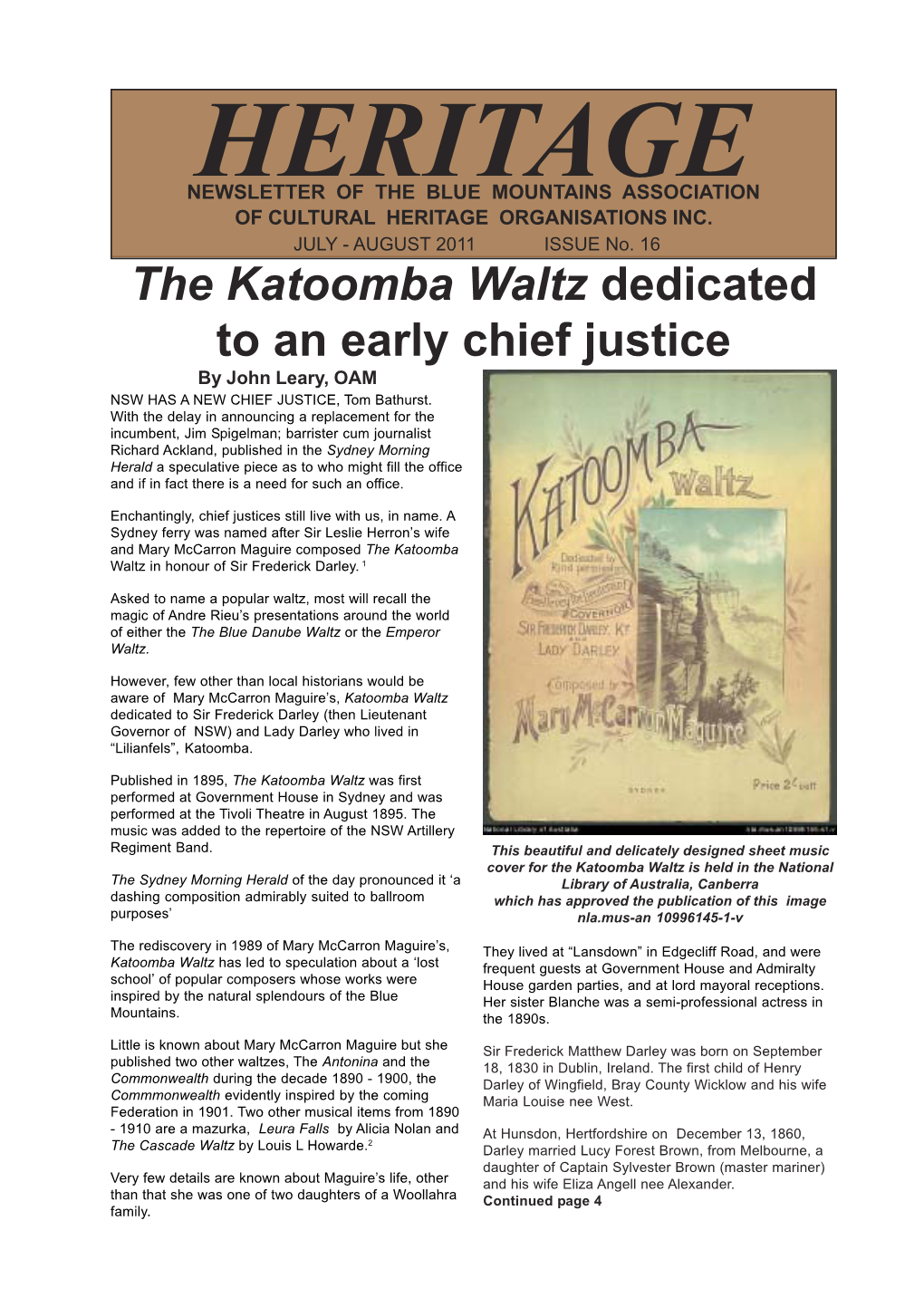 Heritage Newsletter Jan-Feb 2009