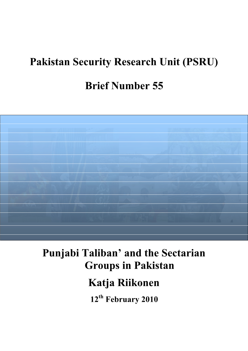 Punjabi Taliban’ and the Sectarian Groups in Pakistan